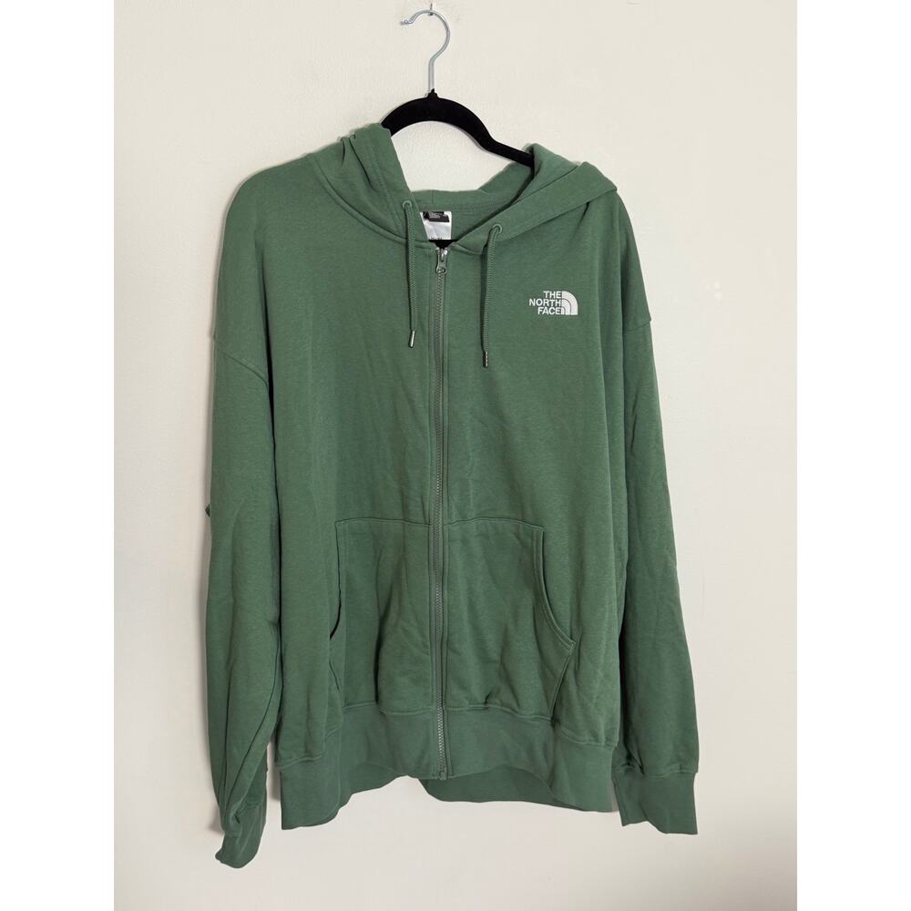 The North Face Men's Green Full Zip knit jacket hoodie size XXL
